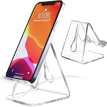 Ergonomic Angle Acrylic Mobile Phone Bracket Transparent Mobile Phone Bracket For All Mobile Phone Models