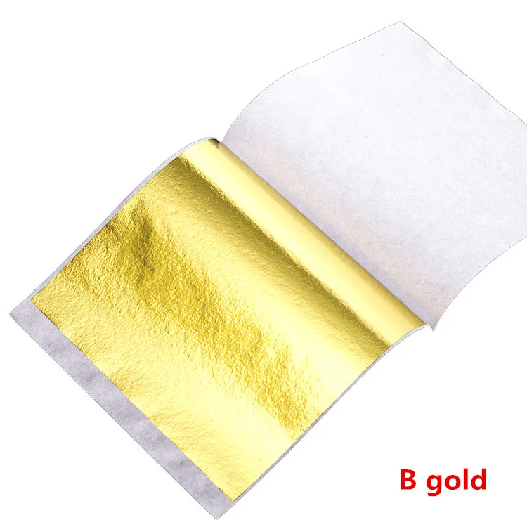 100sheets 9*9cm Imitation Gilding Gold Foil Leaf Sheets For Arts Decoration Gilding