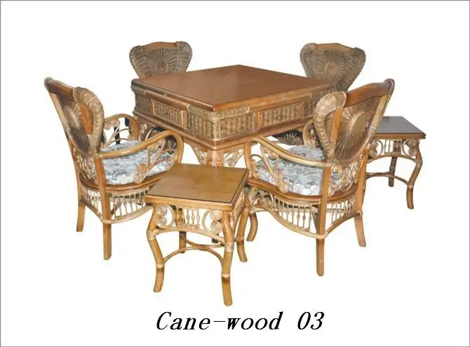 Cane-Wooden Frame Automatic Mahjong Tables