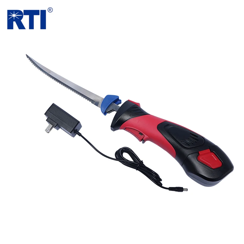 Cordless Rechargeable Reciprocating Serrated Electric Knife Cutting Meats Poultry Bread Fish Lithium Ion Electric Fillet Knife