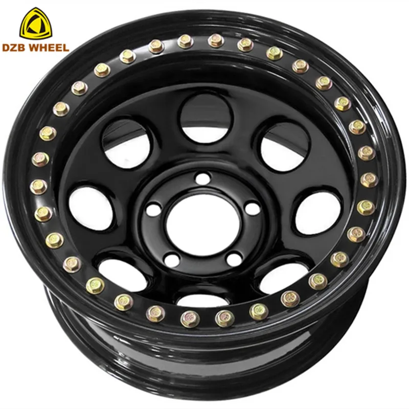 15 Inch 8 Spoke 5x114.3 Chrome Rims 15x10 4x4 Offroad Beadlock Wheels for Sale