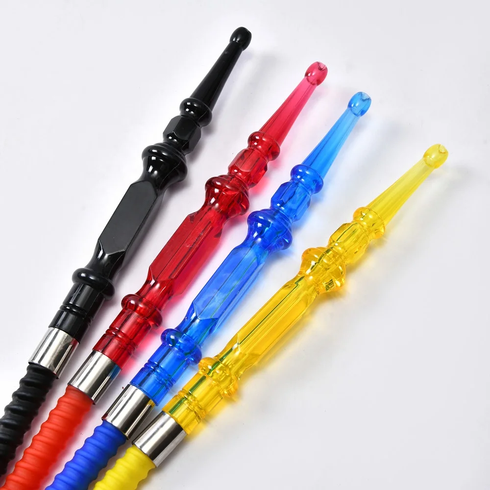 2022 Best selling hookah tubing shisha hose pipe disposable hose with acrylic handle mouth piece