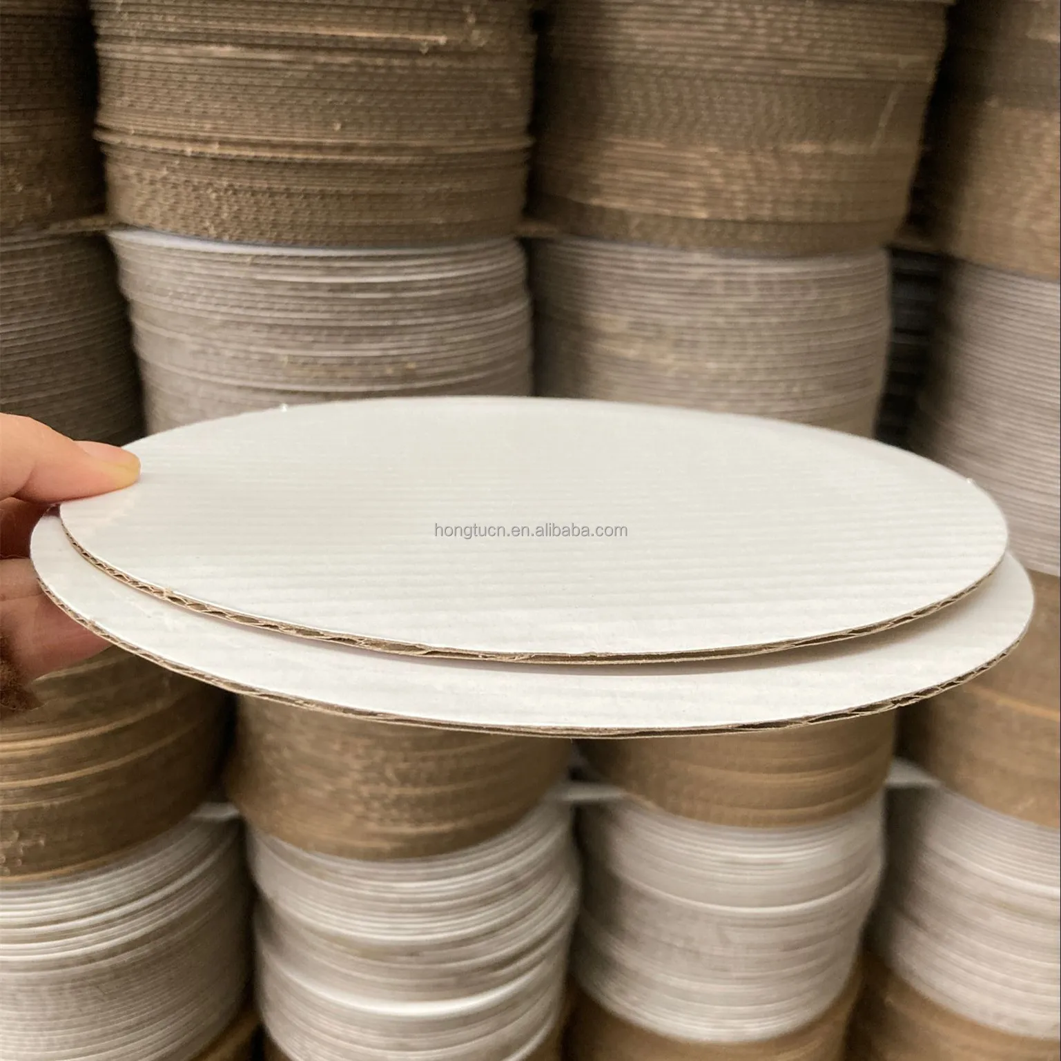 Wholesale Custom Printed White Gold Cake Boards Personalized Design Corrugated Paper Cake Bases