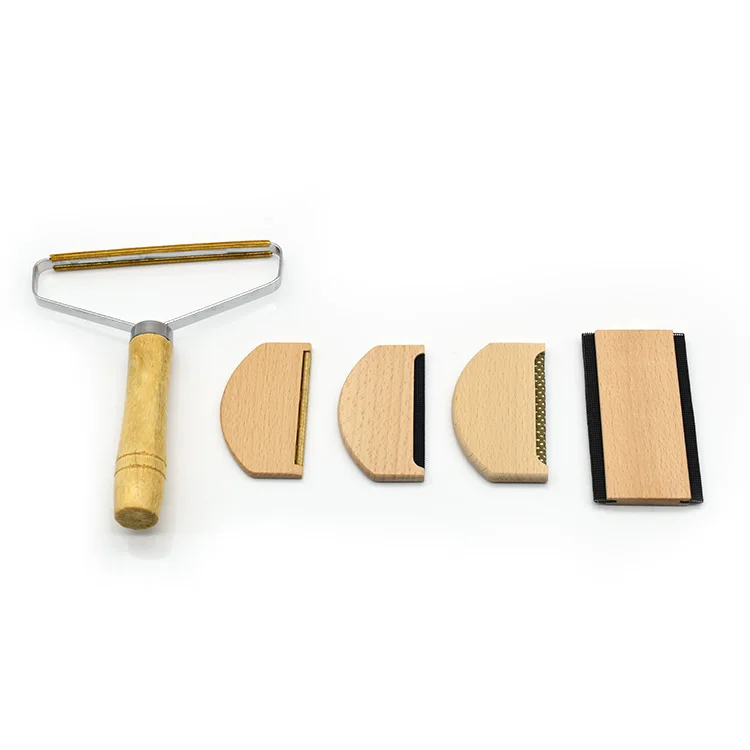 Деревянная кашемировая Расческа с логотипом на заказ портативная расческа для шерсти свитера удаления ворса роликом экологичная