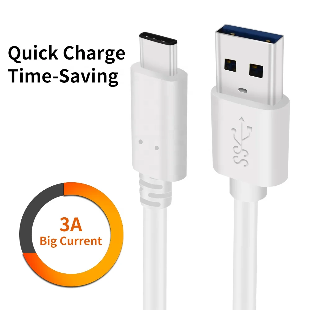 Economic PVC Plastic USB Cable Type-C to USB 3.2  Gen1 2M 1M High Performance 60W 5Gbps Data Cables with Shield