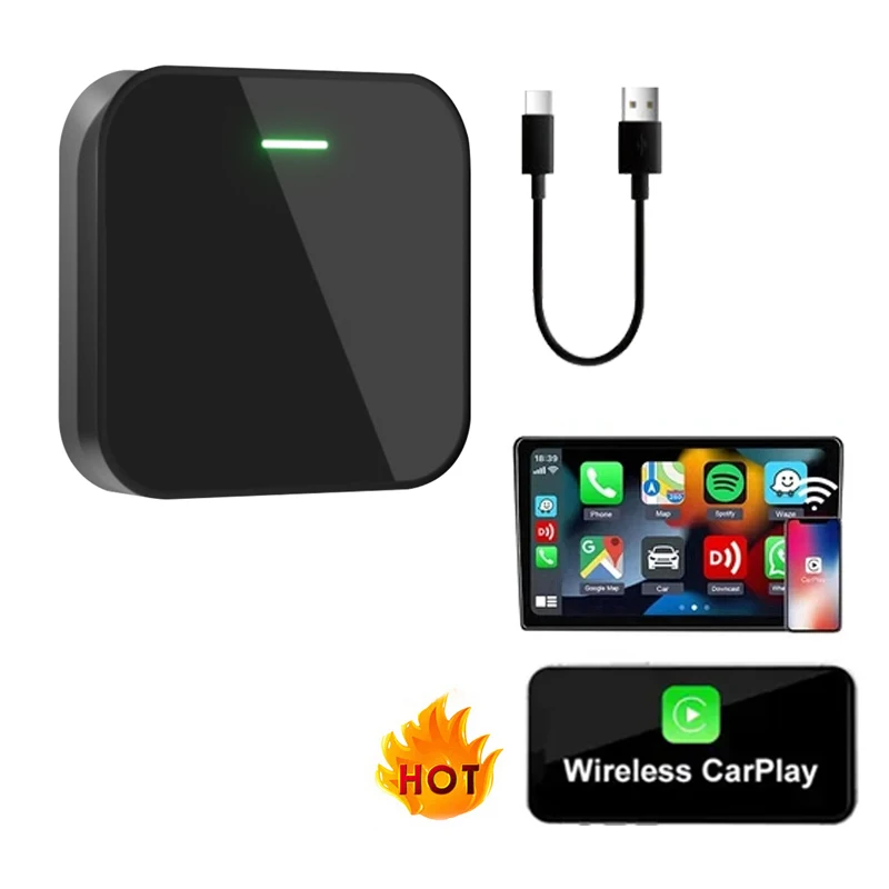 OEM Custom Universal 2 in 1 Best USB Wireless Carplay dongle CP540 for Apple , Converts wired to wireless Car play adaptor box