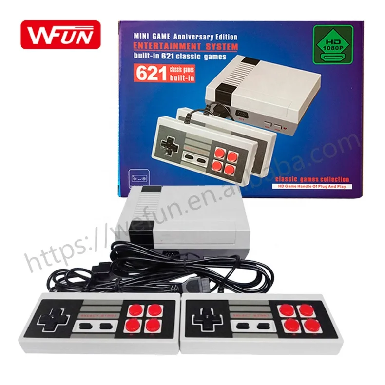 Family HD TV 621 Retro Video Game Consoles 8 bit Double Game Player Built-in 621 Classic Games for Nes