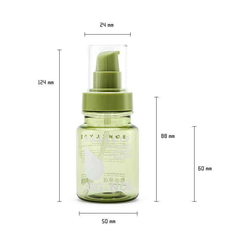 translucent olive green lotion pump bottle 50ml 100ml Plastic Bottles For Cosmetic Packaging Plastic Bottles