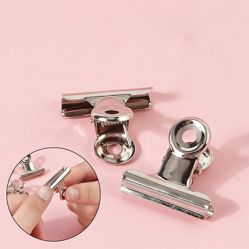 5Pcs Stainless Steel C Curve Acrylic Nail Pincher Clips For Fiberglass Manicure Accessories Nail Pinching Clips