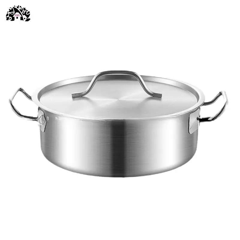 Кастрюля с прозрачной стеклянной крышкой кастрюля для приготовления пасты супа и тушеного мяса из нержавеющей стали запекания пищи