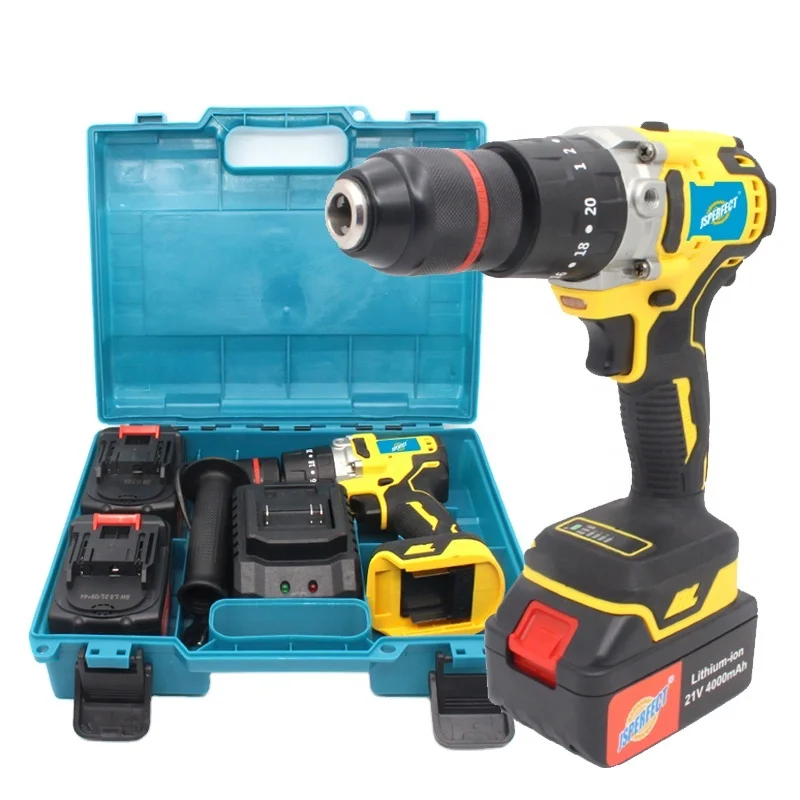 JSPERFECT OEM factory price 21V brushless screwdriver impact drill cordless