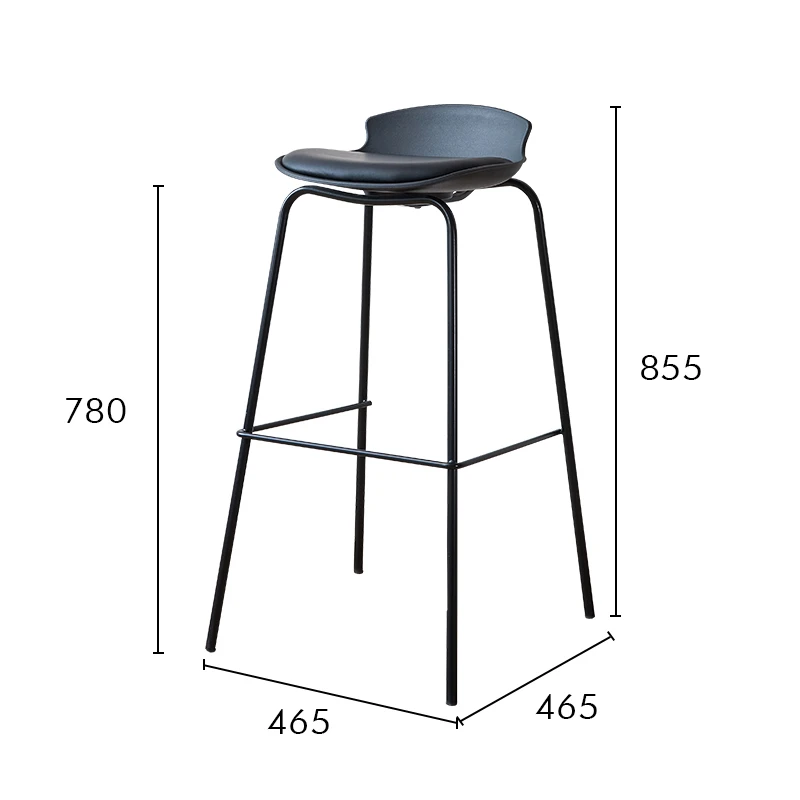 Y020 Modern minimalist high bar chairs household bar chair Nordic metal fashion minimalist style nightclue leather stools