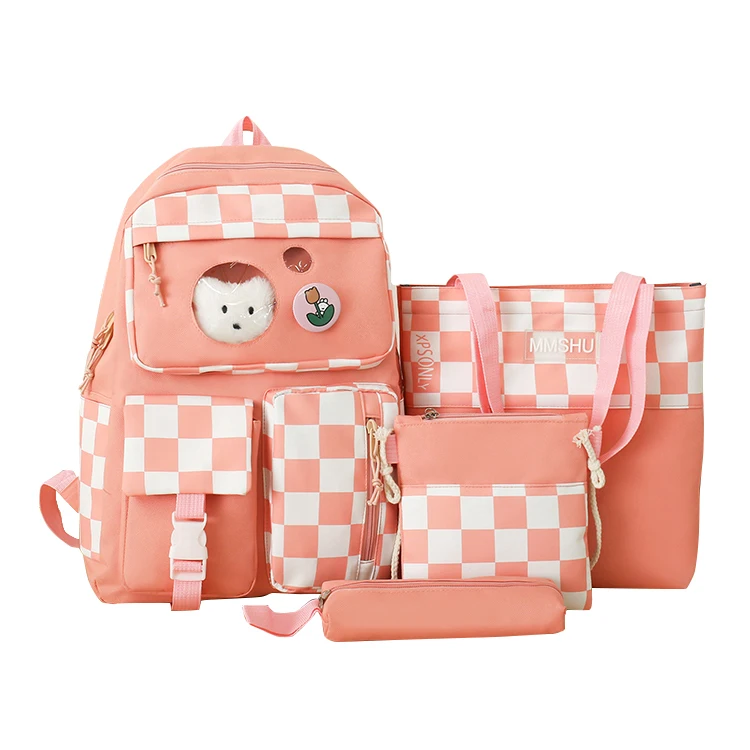 MARKSMAN Factory Wholesale School Backpack 5 piece Sets Multifunctional Backpack Travel Waterproof Backpack