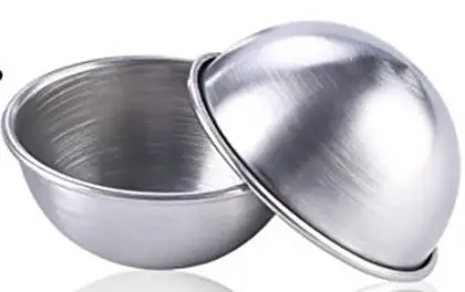 63mm 68mm Sphere Stainless Steel Bath Bomb Molds with sharp edge or rolled edge