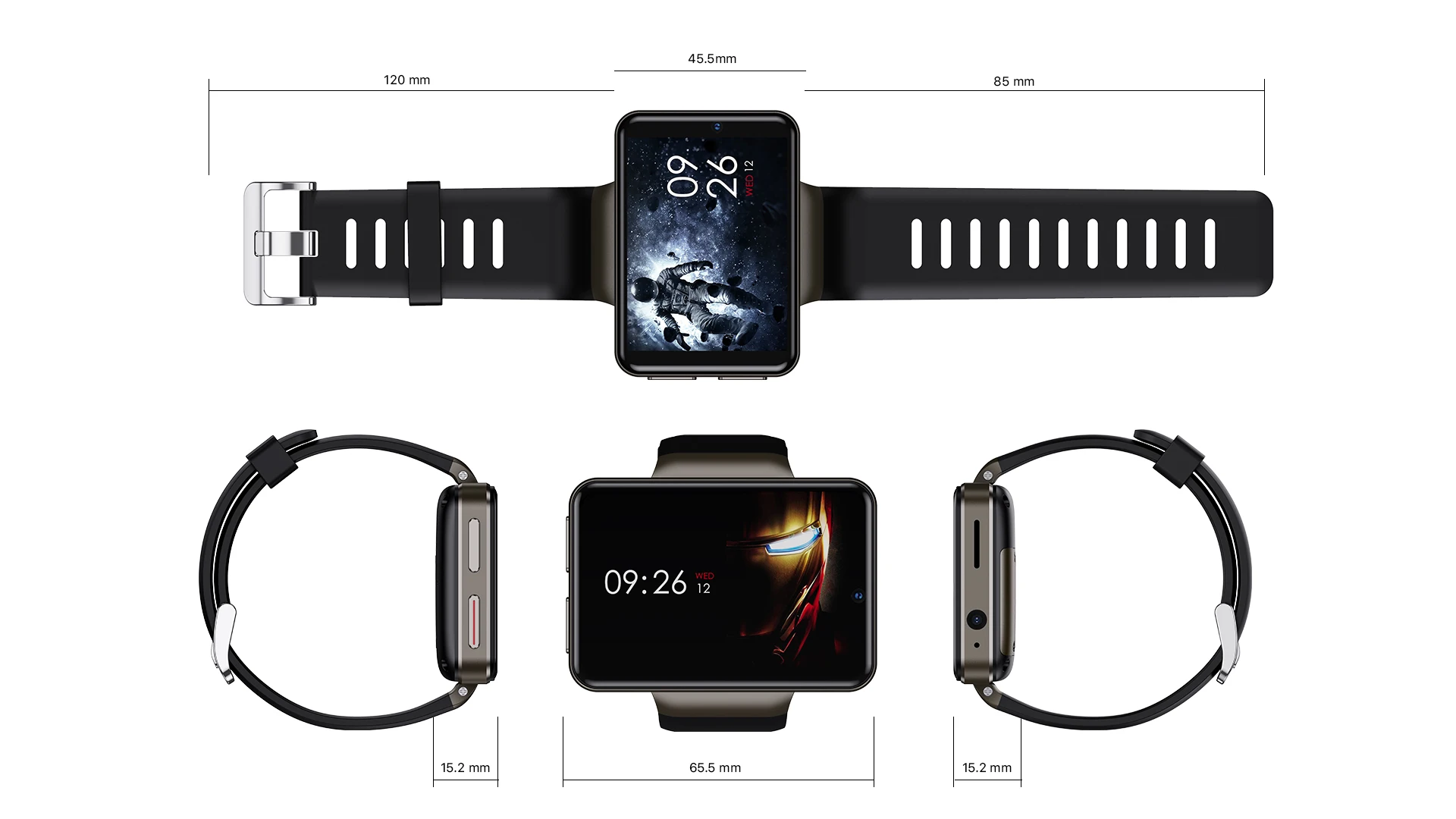 High Quality DM101 SmartWatch 2.41inch IPS Screen Dual Camera GPS WIFI SIM Card Built 4G Smart Phone Watch