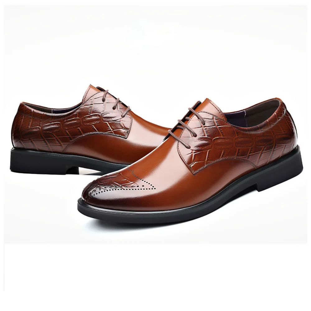 
Деловые классические туфли из воловьей кожи, повседневные свадебные туфли для жениха, британская мягкая мужская кожаная обувь 