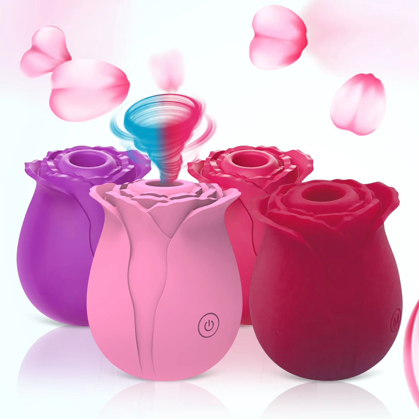 New Amazon Hot Sale Waterproof Silicone Clit Sucking Vibrator Sex Toy Women Nipple Stimulator Clit Sucker Rose Vibrator