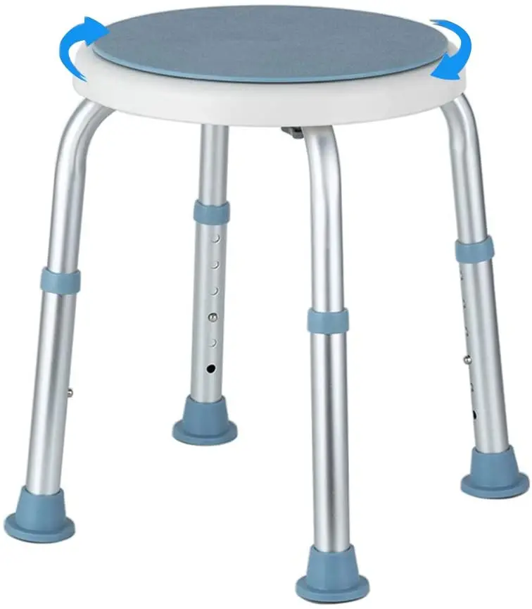 Rotating Round Bath Shower Stool with Swivel Seat Portable Bathtub Lift Chair MK03002