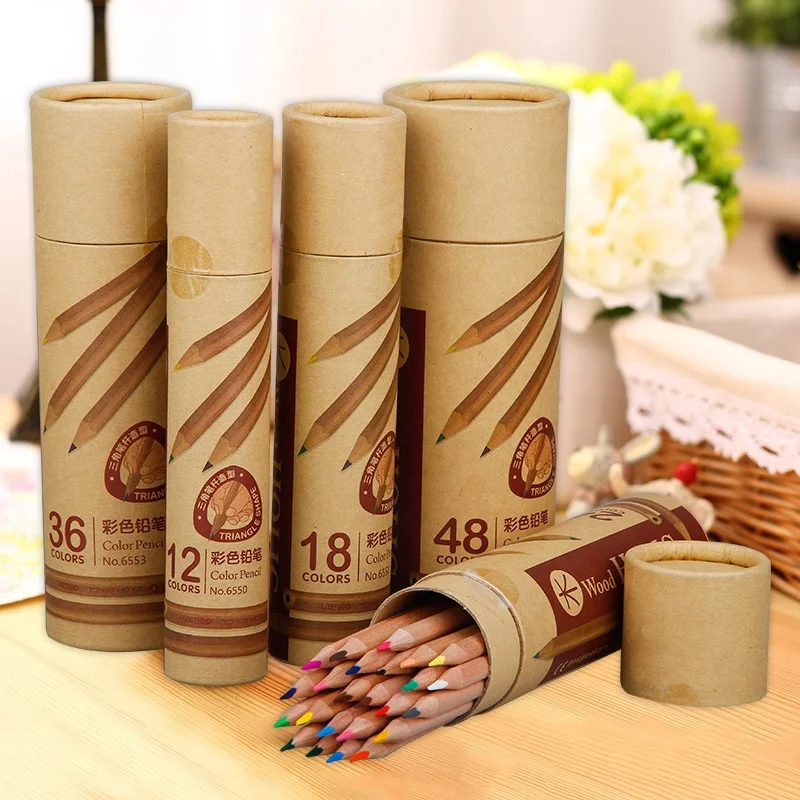 OEM Custom Cardboard Biodegradable Recycle Paper Tube Pencil Case Packaging Round Cylinder Box