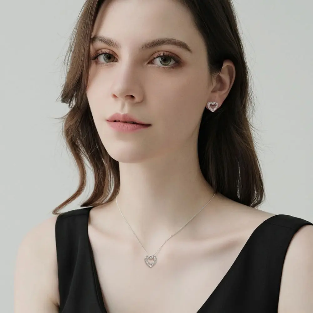 Heart Necklace Earring Jewelry Style China Wholesale 925 Silver Women Jewelry Set