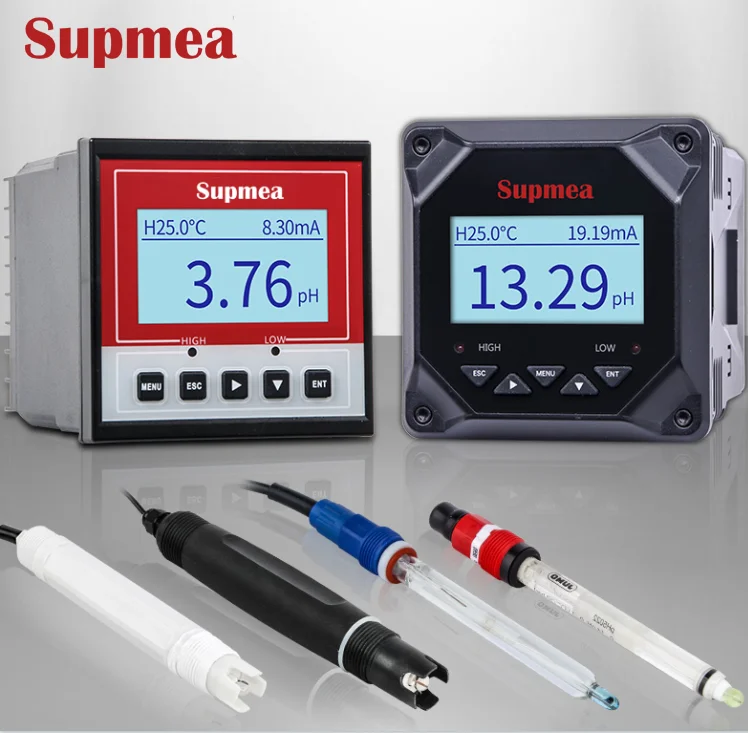 High precision industrial ph probe meter electrode temp transmitter