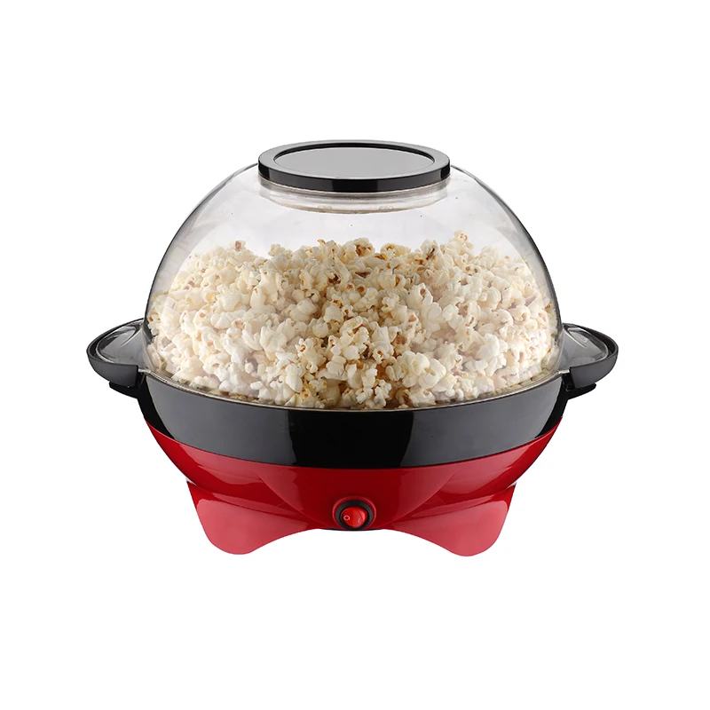 caramel red Home Party No Oil Needed Hot Air pop corn maker popcorn machine stainless steel