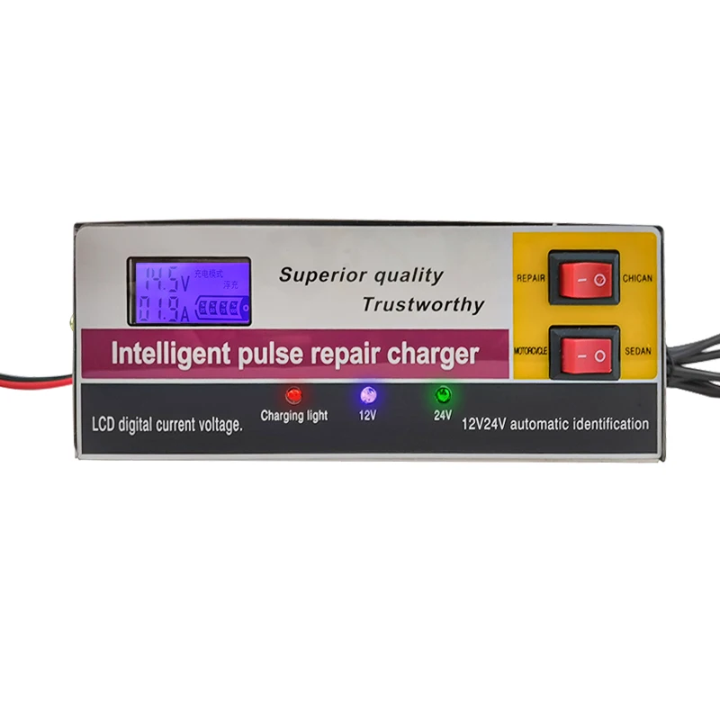 12 volt 24v car led acid battery charger 5amp 10amp for electric pallet truck batteries 12v20ah-120ah 24v12ah-60ah