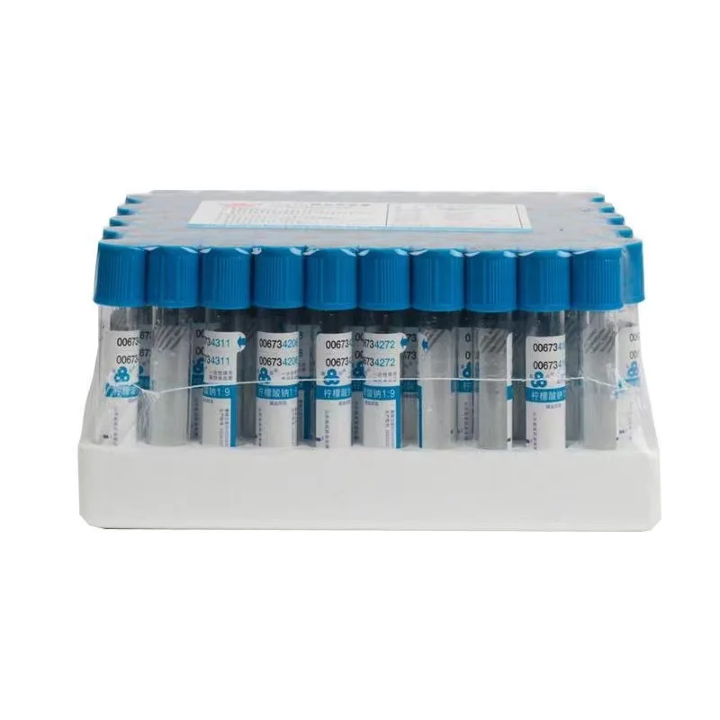 Disposable Hemagglutination tube 1:9 citrate sodium assay 2ml blue cap Negative pressure Vacutainer
