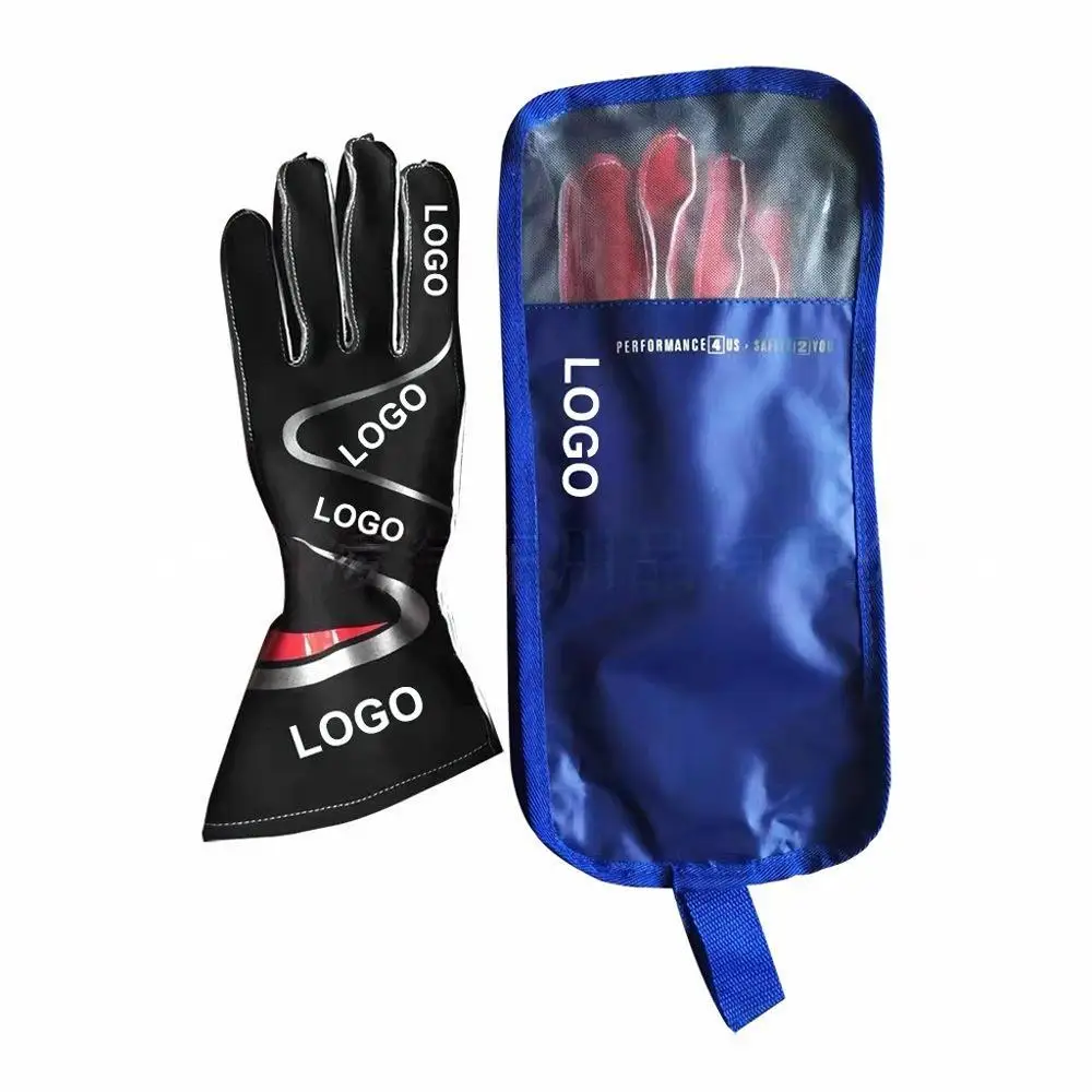 Factory Team Pro Grip Outdoor Sports Leather Gloves Kart Racing Breathable High Custom Logo Design Available City Sialkot