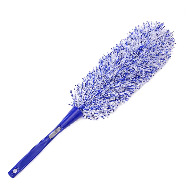 Long Plastic Soft Magic Hand Colored Feather Duster Anti Static Duster For Housework