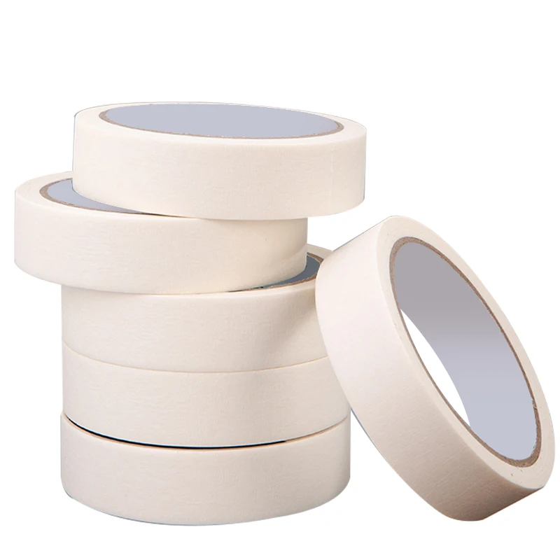 White Painters masking tape for painting 24mm 36mm 48mm 50m jumbo roll automotive yellow color paint paper masking tape for car
