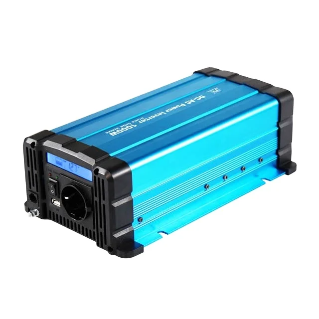 DC to AC Solar Power Inverter Pure sine wave 1kw/1000watt with LCD display Portable  12V 24V to 110V 220V