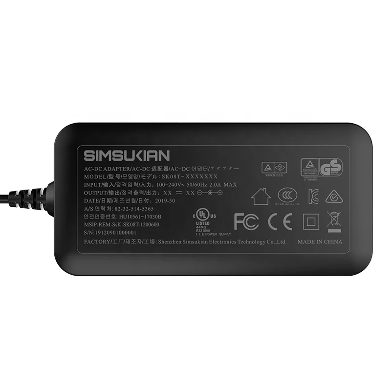 Simsukian SK08T 24v 72w ac dc 42v charger 24v 60w4a desktop charger