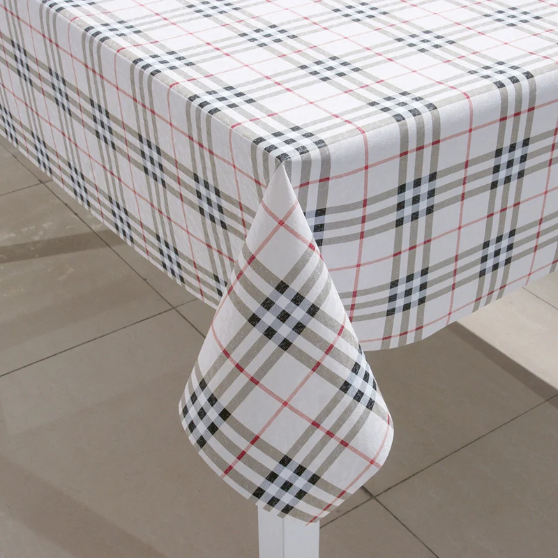 High quality waterproof dinning table cover tablecloths printed matte texture pvc tablecloth