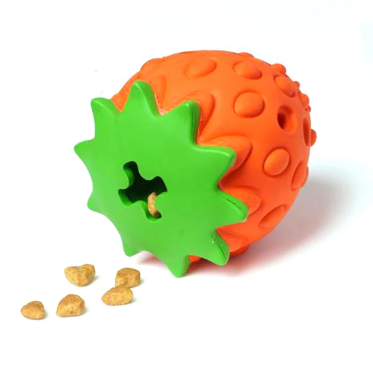 
New Arrival Fruits Strawberry Anxiety Relief Squeeze Chew Pet Dog Toy 