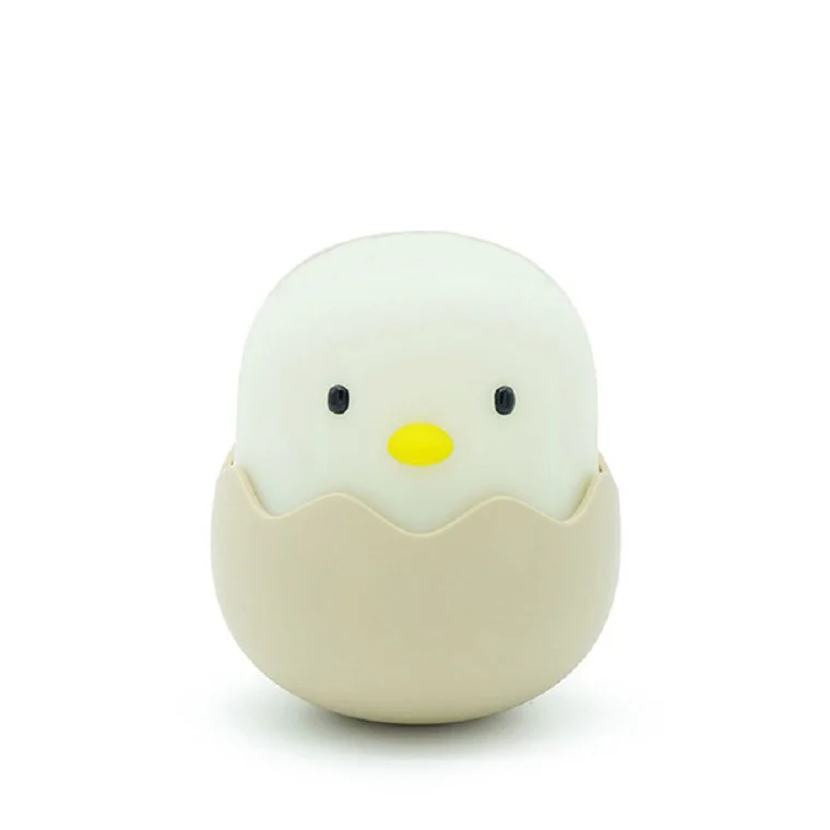 Touch sensor Eggshell Chicken night light for Kids Eggy sleeping cute silicone LED lamp
