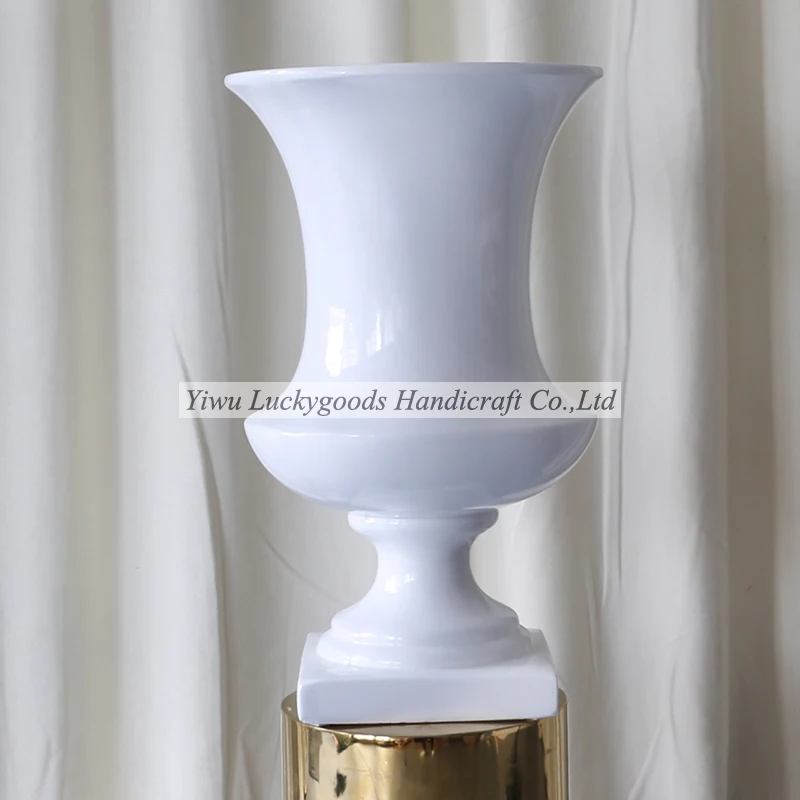 BLG211215-1 White Shape White Giant Floor Standing Vase Vases Wholesale Antique Glass Fiber Carton New Wedding Design 10 Pcs