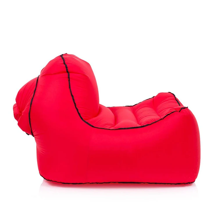 Hot sale amazon inflatable chairs lounger bean bag chairs, Air Free Filling inflatable sleeping bag