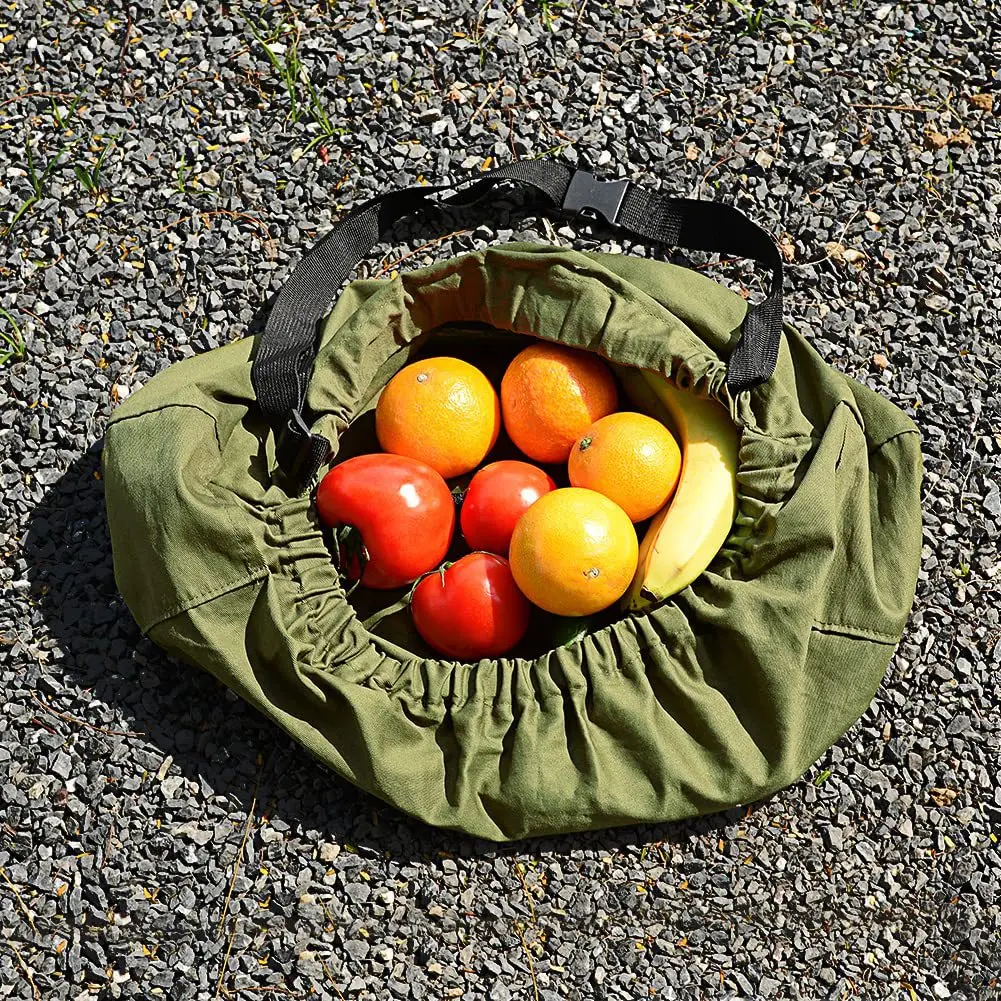 Half Waist Picking Garden Harvest Apron Linen Weeding Gardening Apron with Pockets Picking Fruit Cotton Linen Garden Waist Apron