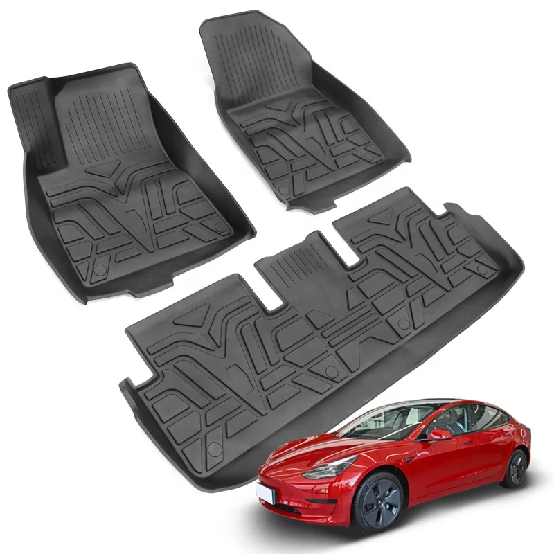 20% off Oem Chinese Factory Directly Sale Tpe Single layer Car Floor Carpet Mat For Tesla Model 3 Right Hand Version