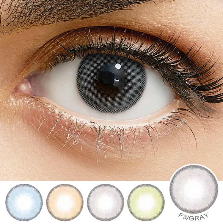 Foggy-2 Blue coloured lenses for dark eyes best quality soft eye lenses blue color contact lenses