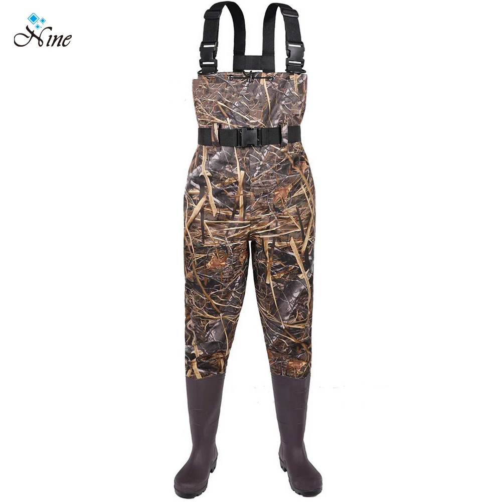 
outdoor nylon waterproof fish pants breathable leather water fork fishing waders 