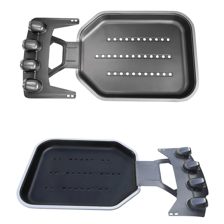 Auto Land Cruiser Aluminum Solid SUV Waterproof Car Roof Rack Box LED Light Roof Luggage Rack with Light For LC200 Prado Patrol