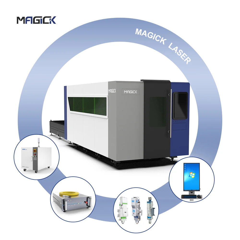 7% DISCOUNT PROMOTION 3015 4020 enclosed double platform fiber precious metal laser cutting machine 6000w 4kw 12kw