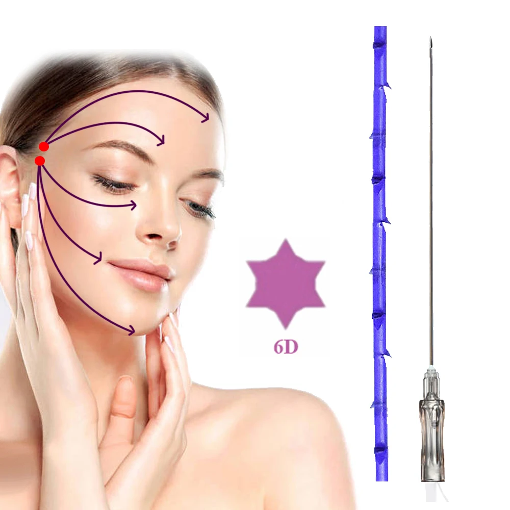 New V Lifting Hilos 23G 60mm Sharp Needle Pdo Cog 6D Threads For Lift Buttocks