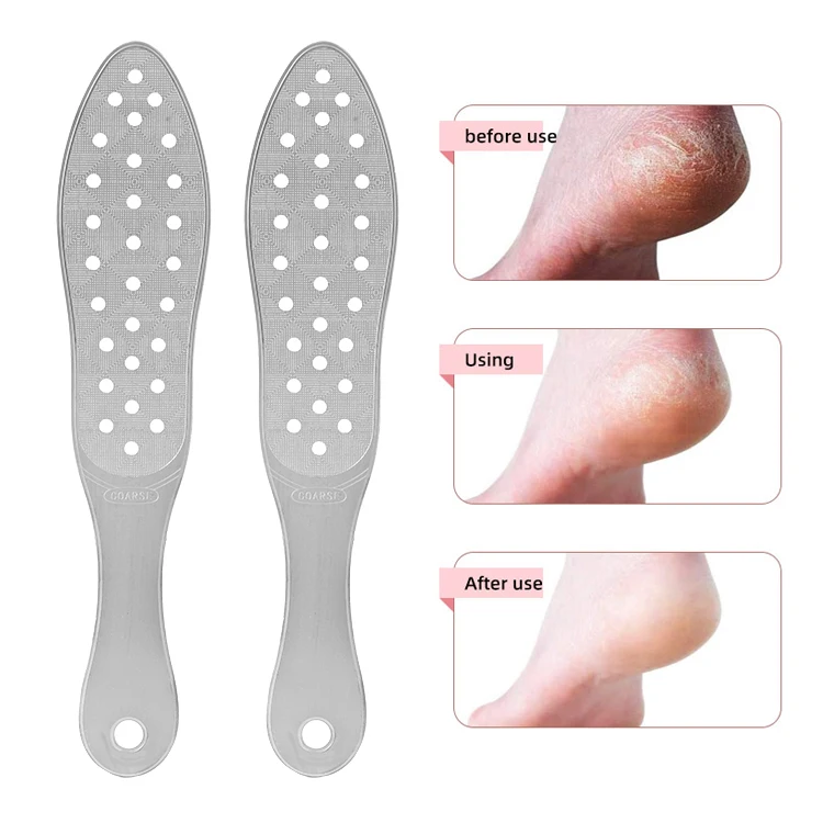 Top Rank Metal Foot Scrubber Stainless Steel Foot Files Heel Grater Foot Callus Remover
