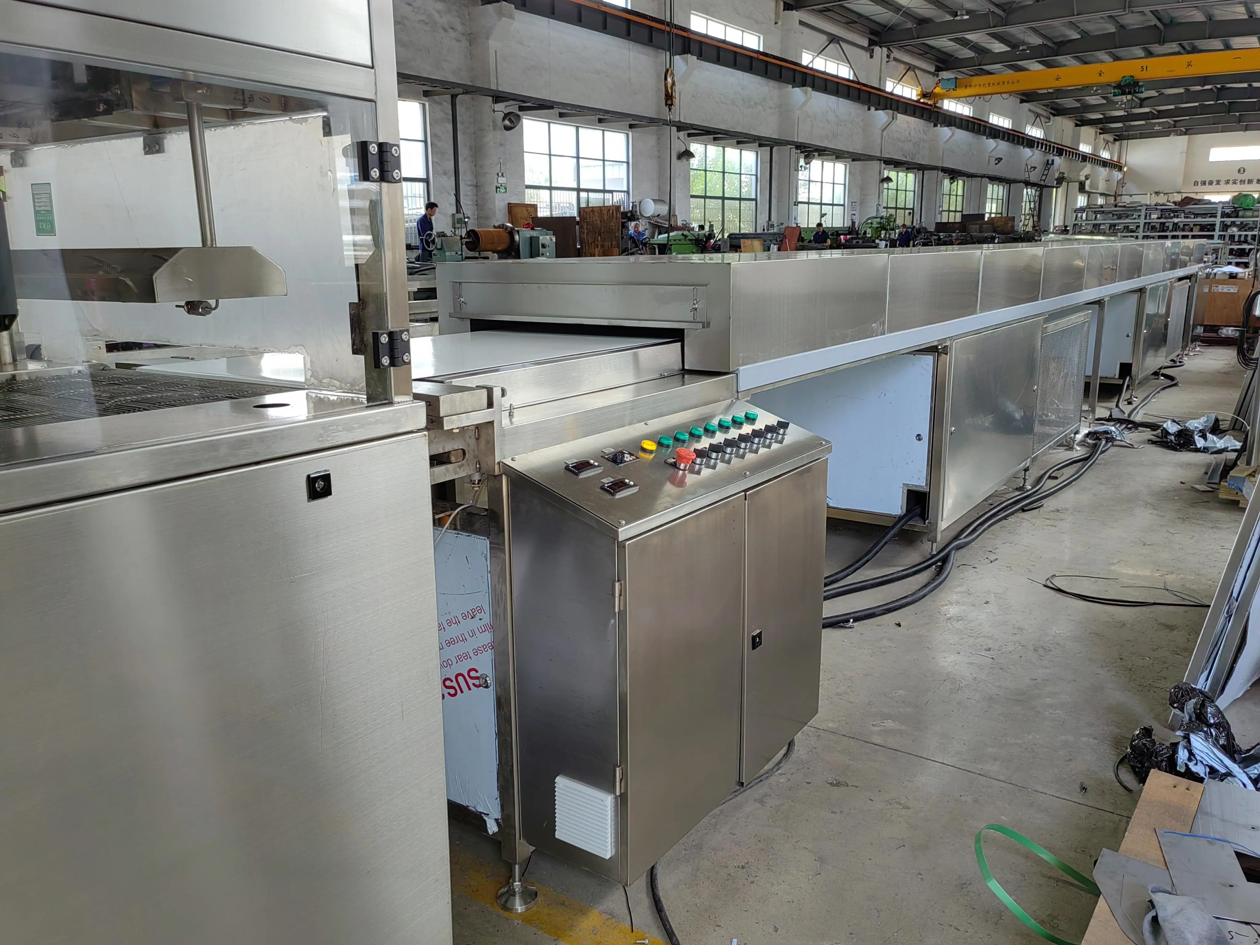 400mm One Year Warranty Automatic Chocolate Enrobing Production Line for Chocolate Coating