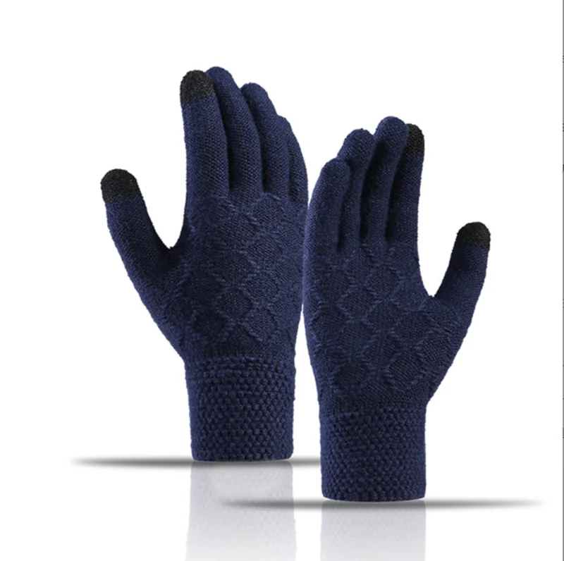 Custom Logo Winter Knitted Work Gloves Winter Bike Gloves Touch Screen Gloves for Smartphone (1600594514134)