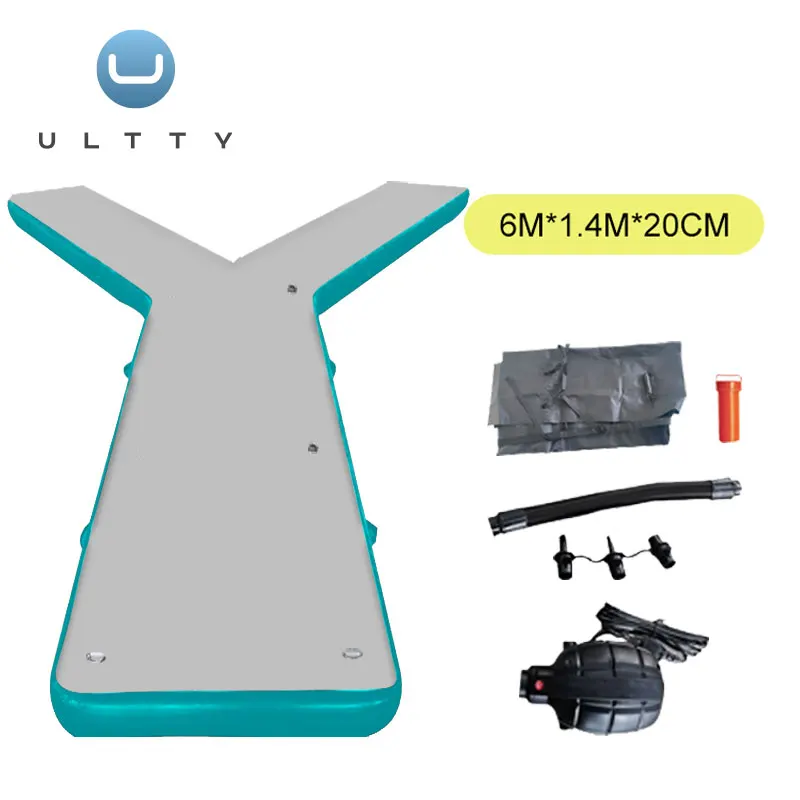 ULTTY Factory Wholesale y-shape Boat Water Inflatable Floats Motorboat Dock Platform