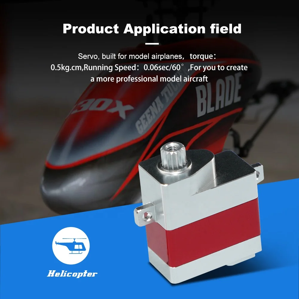 Unisex Digital RC Servo Coreless Brushless Gear Full Aluminium Case Toy Car Helicopter Remote Control Battery Power Kids Full